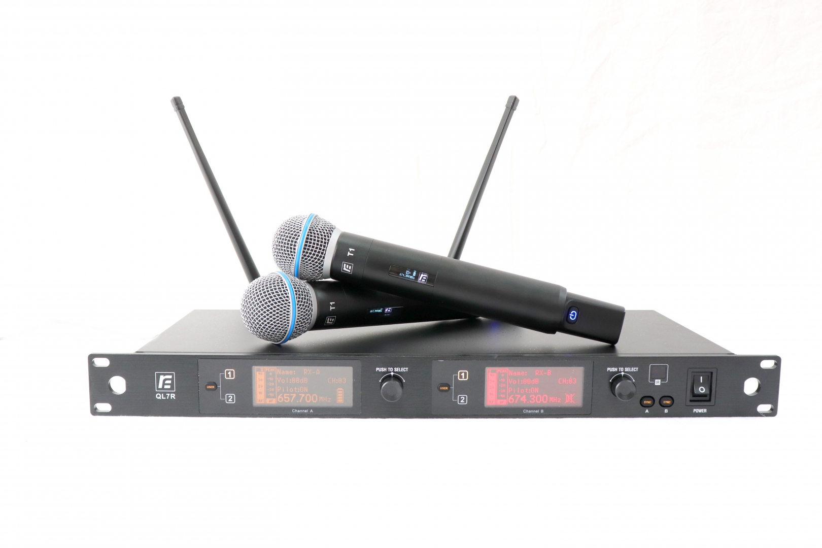 RFIntell QL7R/T1-B 720,500-754,000 МГц 2-канальная радиосистема с 2-мя ручными микрофонами в Карталах
