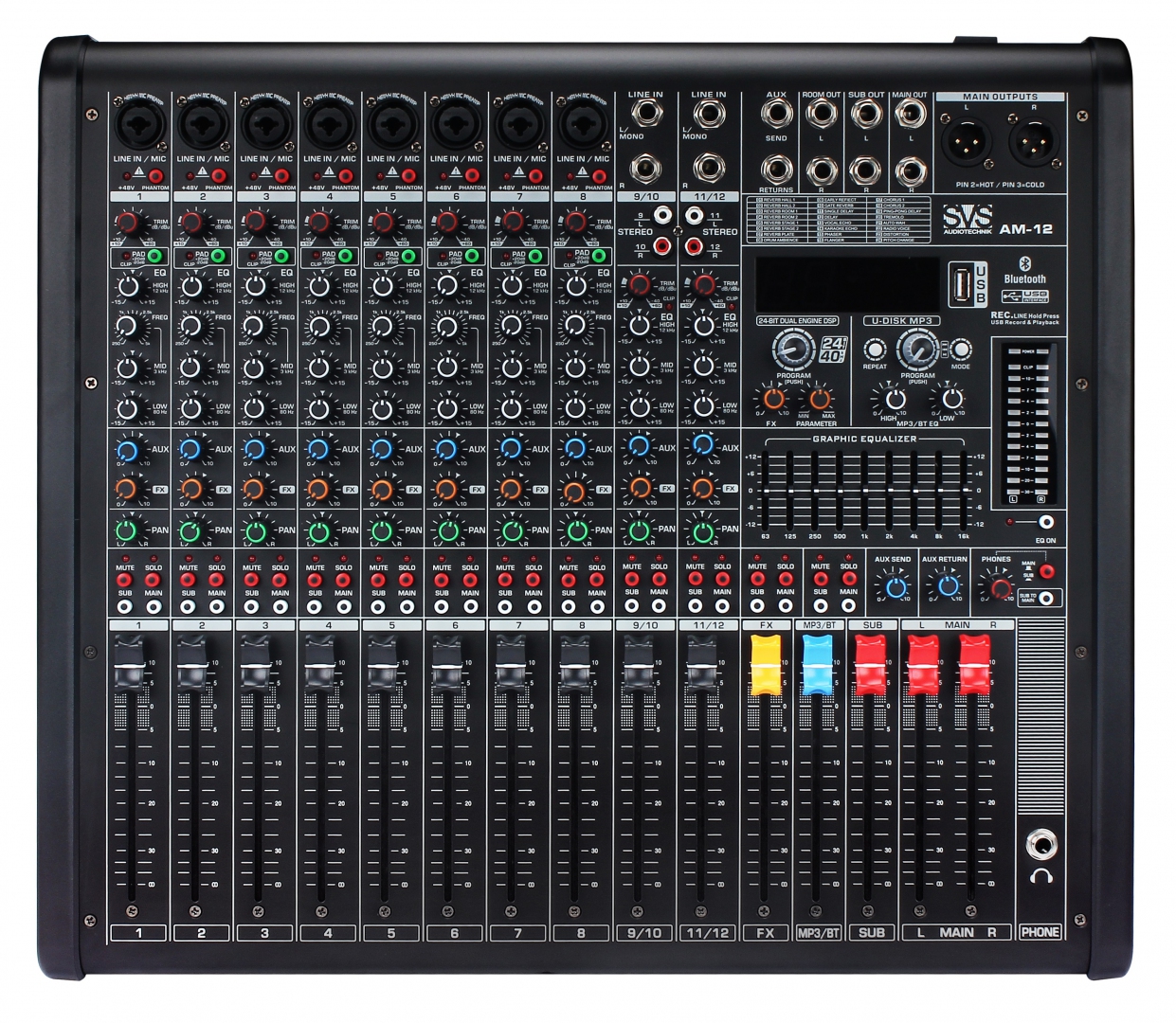 SVS Audiotechnik mixers AM-12 Микшерный пульт аналоговый, 12-канальный в Карталах
