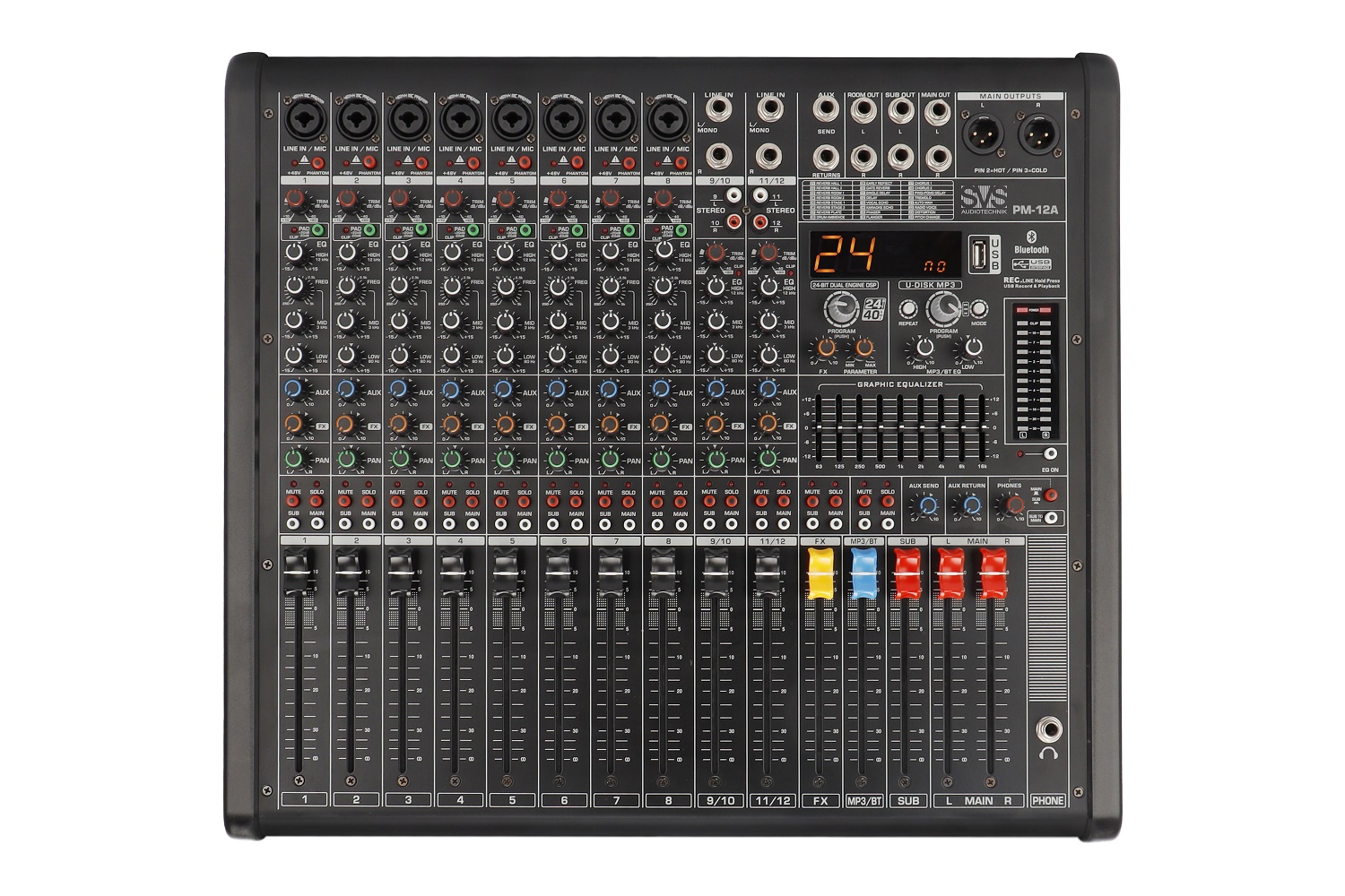 SVS Audiotechnik mixers PM-12A Активный аналоговый микшерный пульт, 12-канальный в Карталах